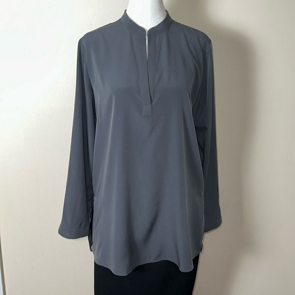 Ann Taylor S Gray Long Sleeve High Low Tunic